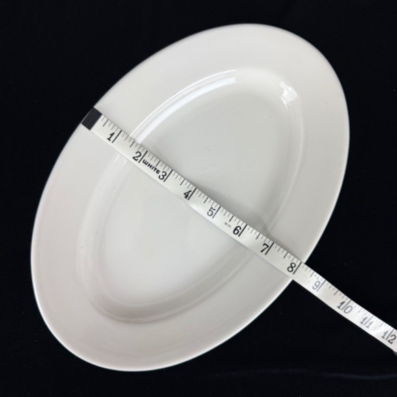 Vintage Buffalo China White 11.5 in Oval Platter Chop Plate Restaurant Ware USA - Picture 6 of 10